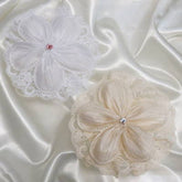 Dalmazio Design CRF Margherita Plisse Crystal with Lace Ruffle